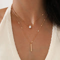 Collana con ciondolo in catena multistrato