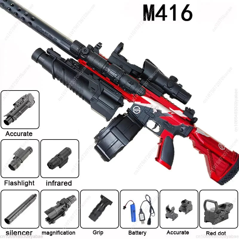Burst M416 completamente automatico Toy Gun Gel