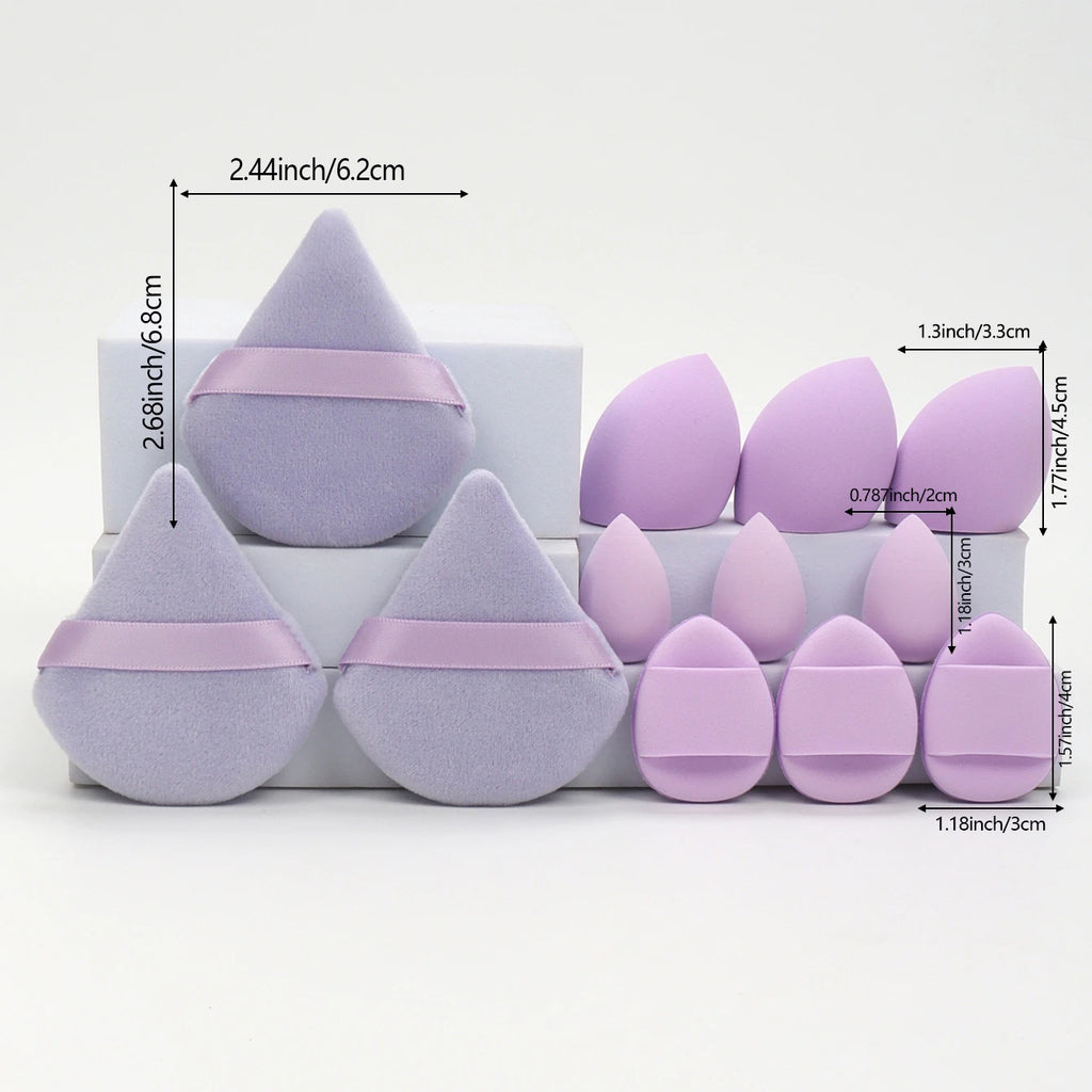 Set 12 Pz di spugne per trucco multiuso, set di diversi colori