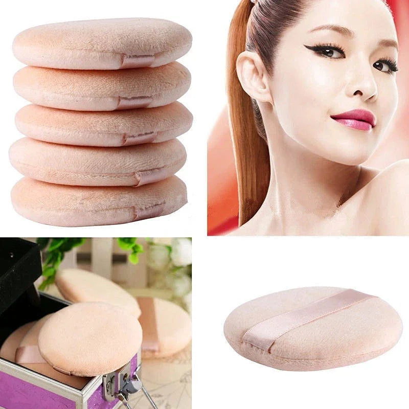 5-40 pezzi Round Facial Powder Spugnetta portatile morbida cosmetico puff per l’applicazione del trucco