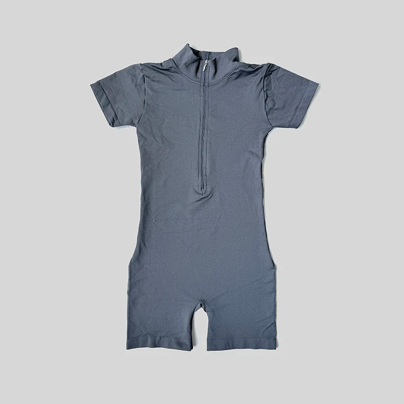 Tuta estiva a maniche corte con cerniera Abbigliamento Donne