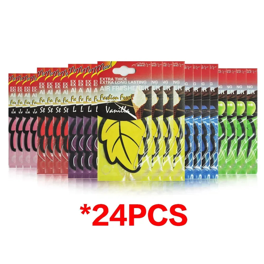 6/24 pezzi Deodorante per auto Carta da tè profumata naturale Auto kit completo
