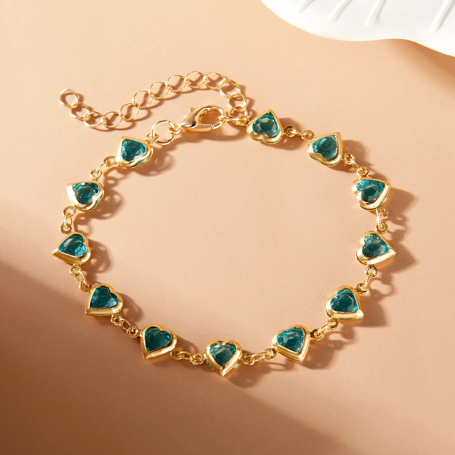Eleganti braccialetti a catena in metallo con zircone in cristallo per donne