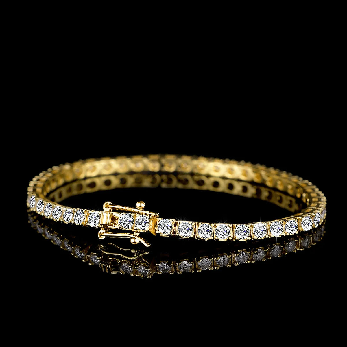 Real 100% Silver 925 2-3mm Tennis Braccialetto Unisex in due modelli Con Moissanite o in Zirconi