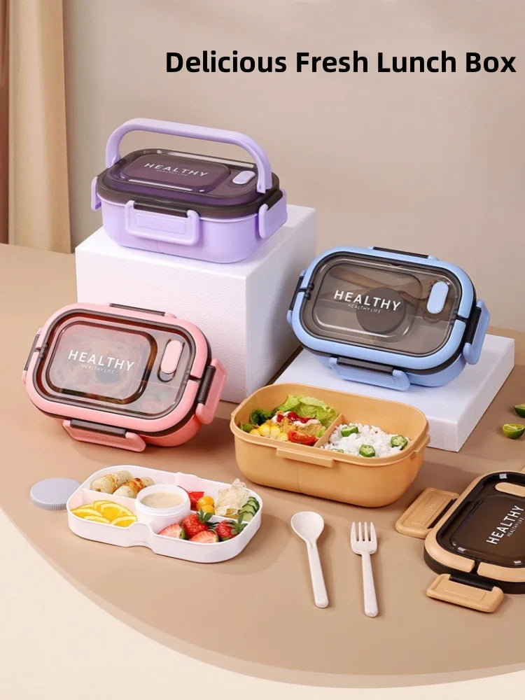 1200ML Box  per il pranzo a doppio strato Scomparto portatile