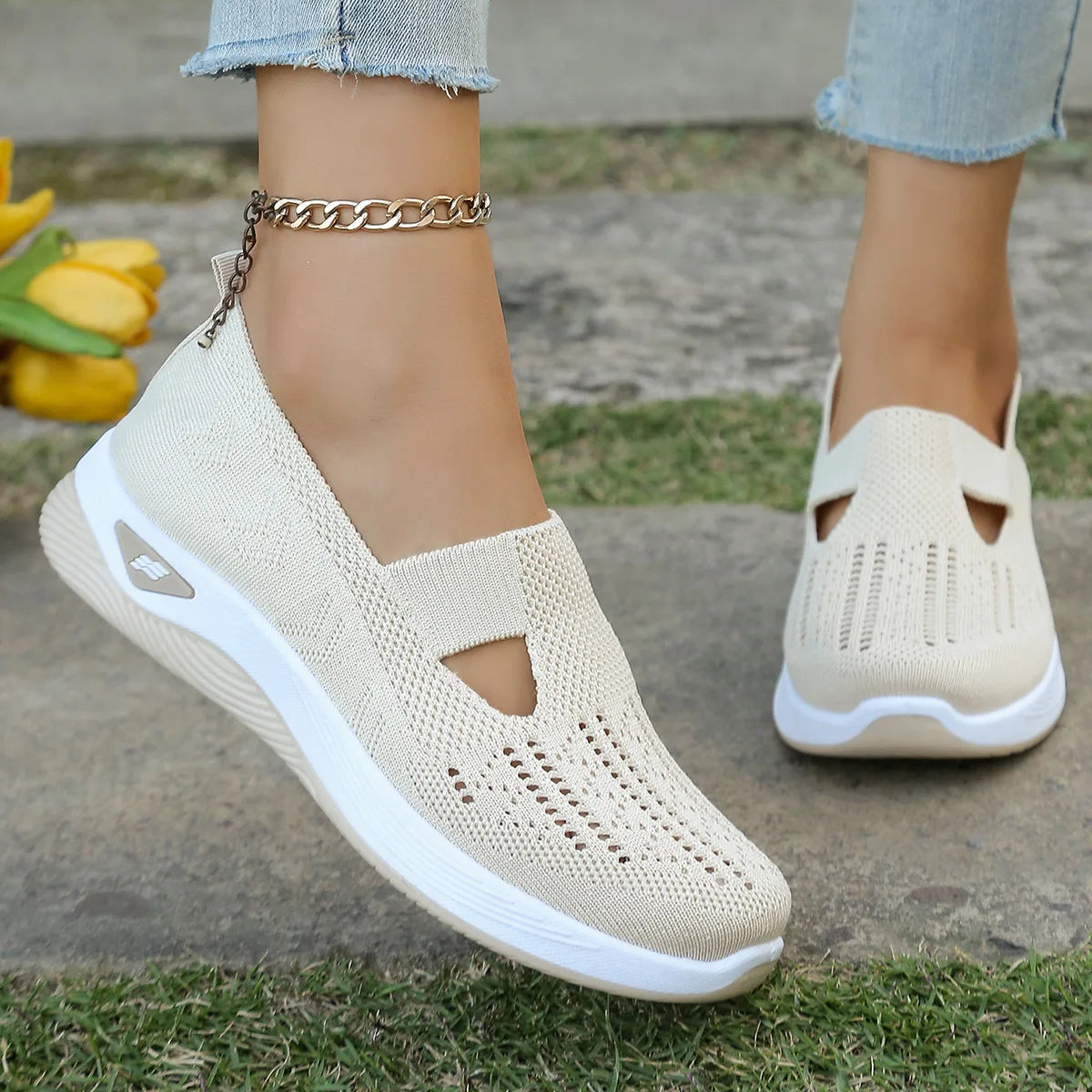 Scarpe sportive primaverili nuove da donna, alla moda, traspiranti, leggere, antiscivolo, resistenti all’usura,