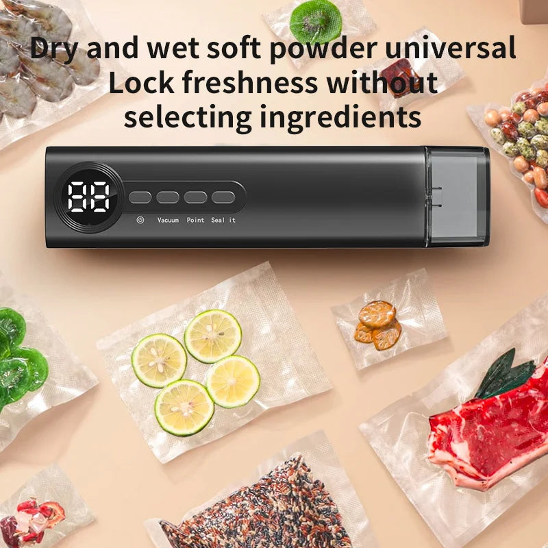 Sigillante sottovuoto wireless portatile multifunzionale potente aspirazione Macchina automatica per sigillare il cibo Sigillante per sacchetti per alimenti ricaricabile USB