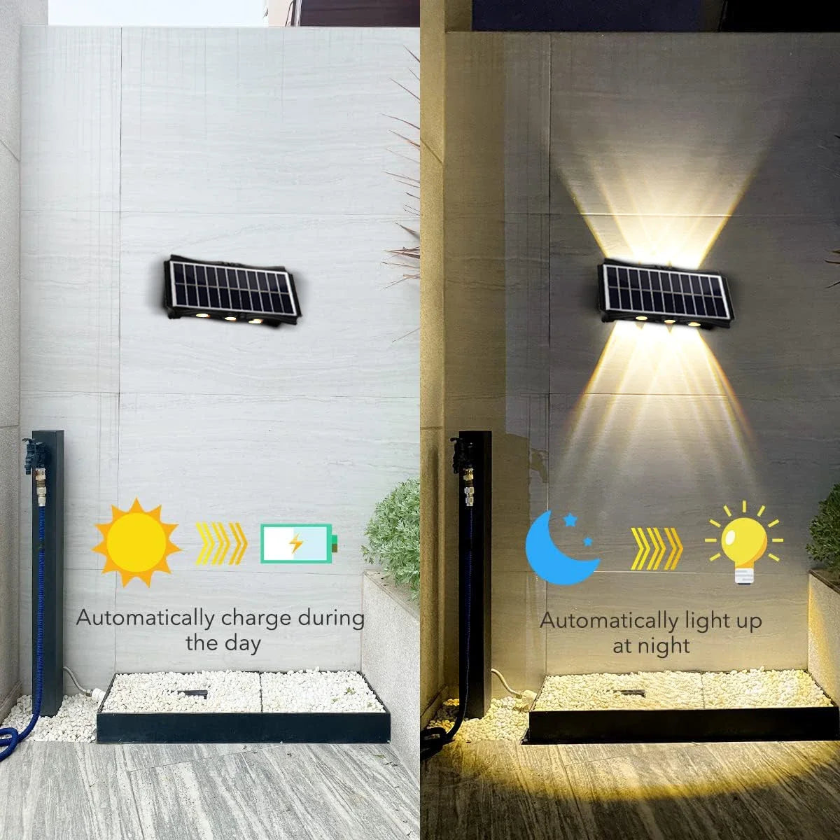 Lampada da parete a Luce solare Impermeabile 6 modelli diversi