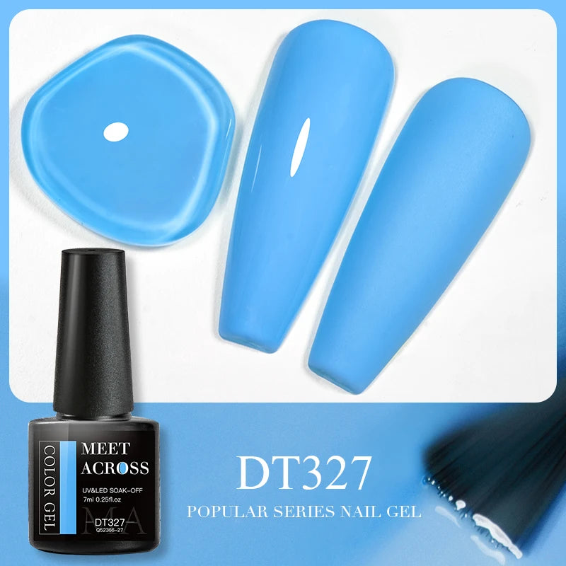 MEET ACROSS 5ml Gel Smalto per unghie Nail Art Top Gel tutti i colori