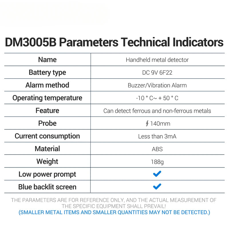 Metal detector portatile DM3005B