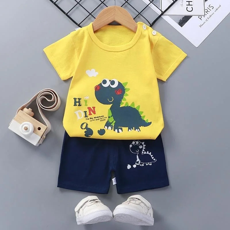 Set 2PCS 100% Morbido Cotone Morbido Tuta per bambini