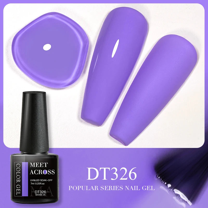 MEET ACROSS 5ml Gel Smalto per unghie Nail Art Top Gel tutti i colori