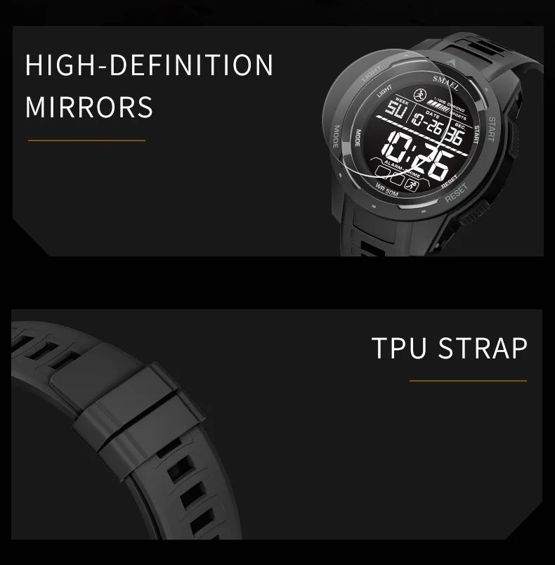 SMAEL Orologi da polso sportivi a LED Orologio impermeabile da uomo