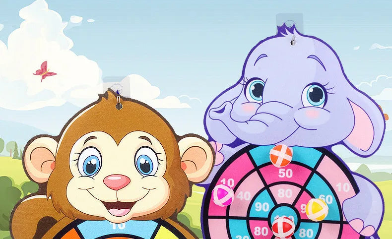 Bersaglio con palla appiccicosa Giocattoli per bambini da 2 a 4 anni Cartoon Animal