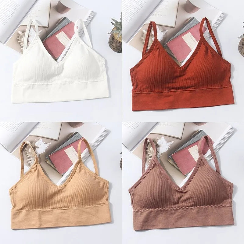 Set di 4 Pz Reggiseno senza cuciture, in cotone