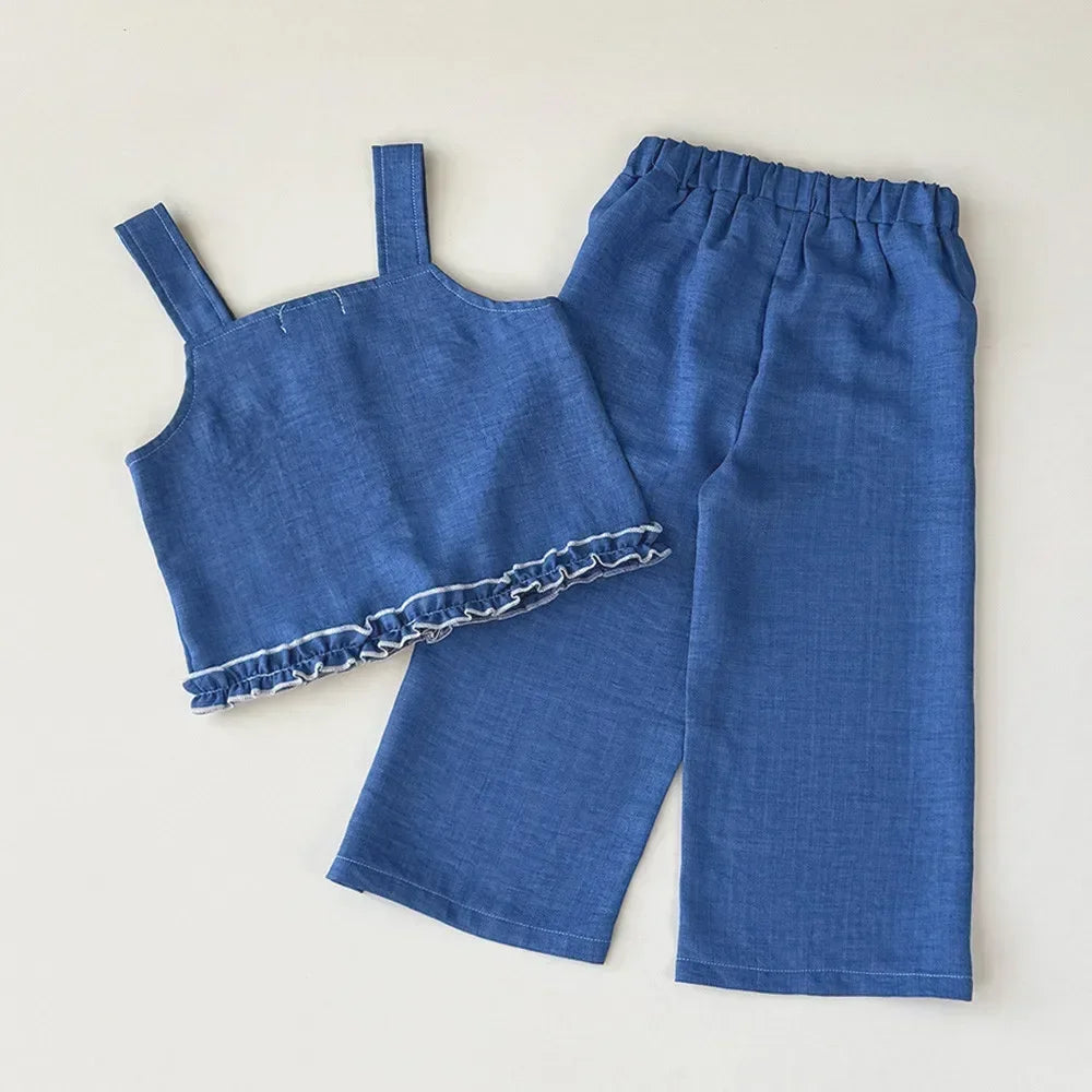 Top e pantaloni Set in due pezzi Abbigliamento casual per bambina