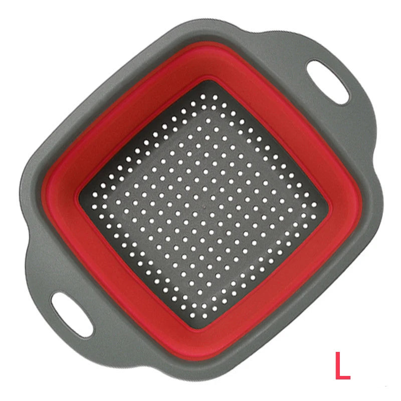 Scolapasta Quadrato Pieghevole in Silicone Cucina