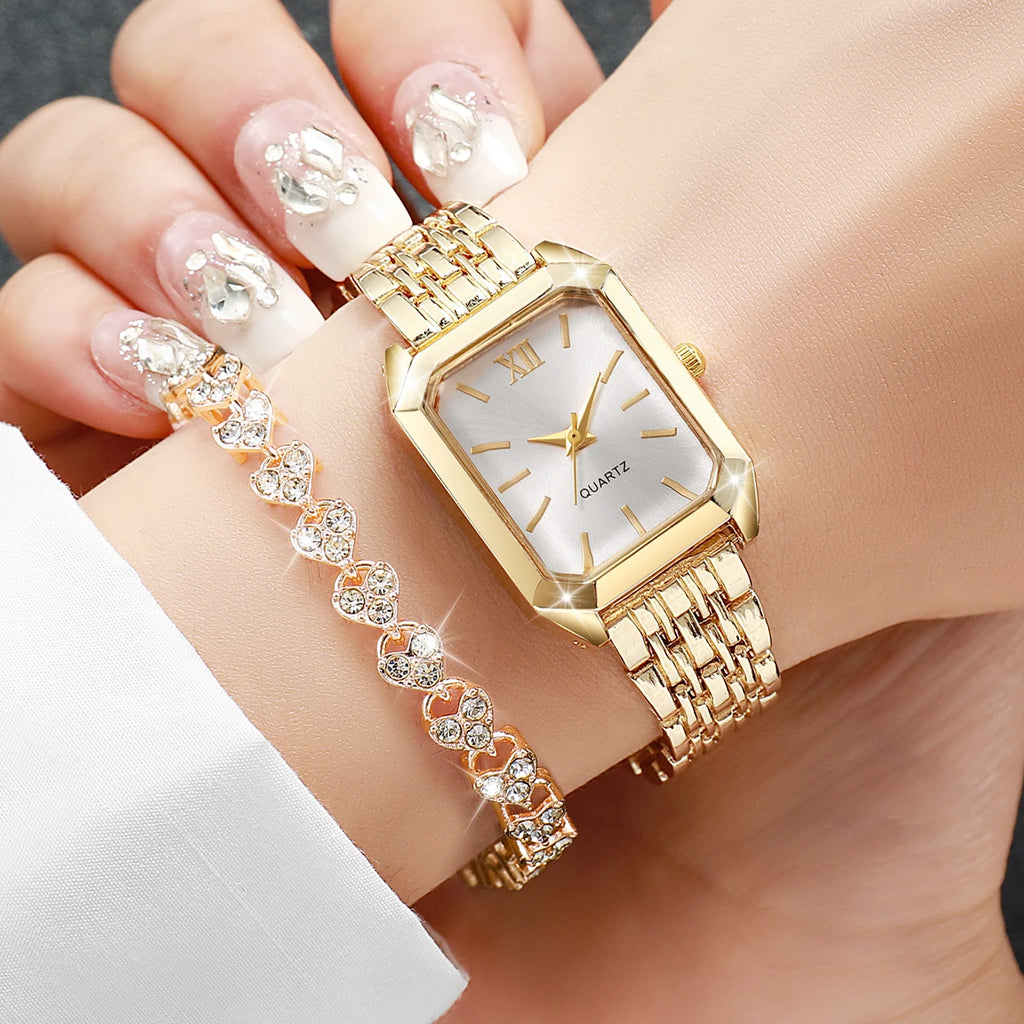 Orologio al Quarzo Strass Bracciale Set Signore Roma