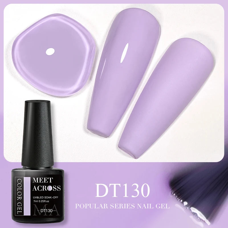 MEET ACROSS 5ml Gel Smalto per unghie Nail Art Top Gel tutti i colori