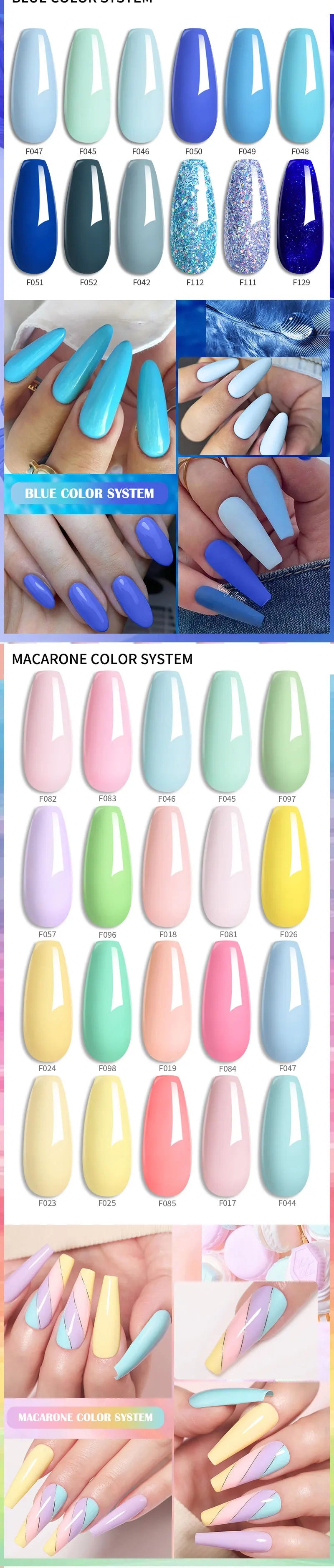 LILYCUTE 6 pezzi/set 7ML Gel Smalto per unghie semitrasparente 30 varianti di colore