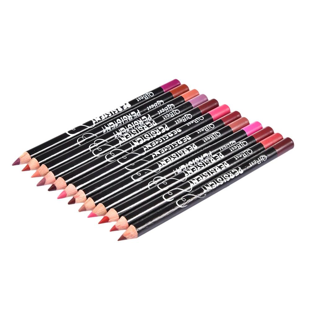 Set 12 pezzi Lipliner Matita Professionale si Lunga Durata Impermeabile