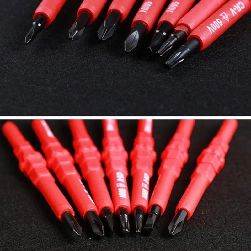 Kit di strumenti per la riparazione 15 pezzi 1000V Set di cacciaviti isolati intercambiabili con punte Pozidriv Torx Phillips con slot magnetico