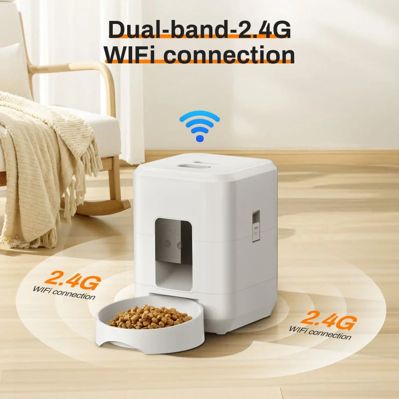 2026 Nuovo Smart 2L WiFi Mangiatoia per animali domestici Distributore automatico di cibo per cani e gatti APP Timer controllato Alimentazione lenta quantitativa per animali domestici