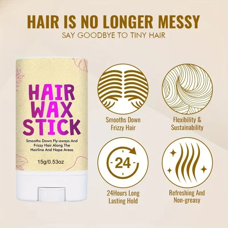 Lo stick di cera per capelli da donna leviga efficacemente l’effetto crespo, fornisce una tenuta duratura e crea un’acconciatura morbida e lucida.
