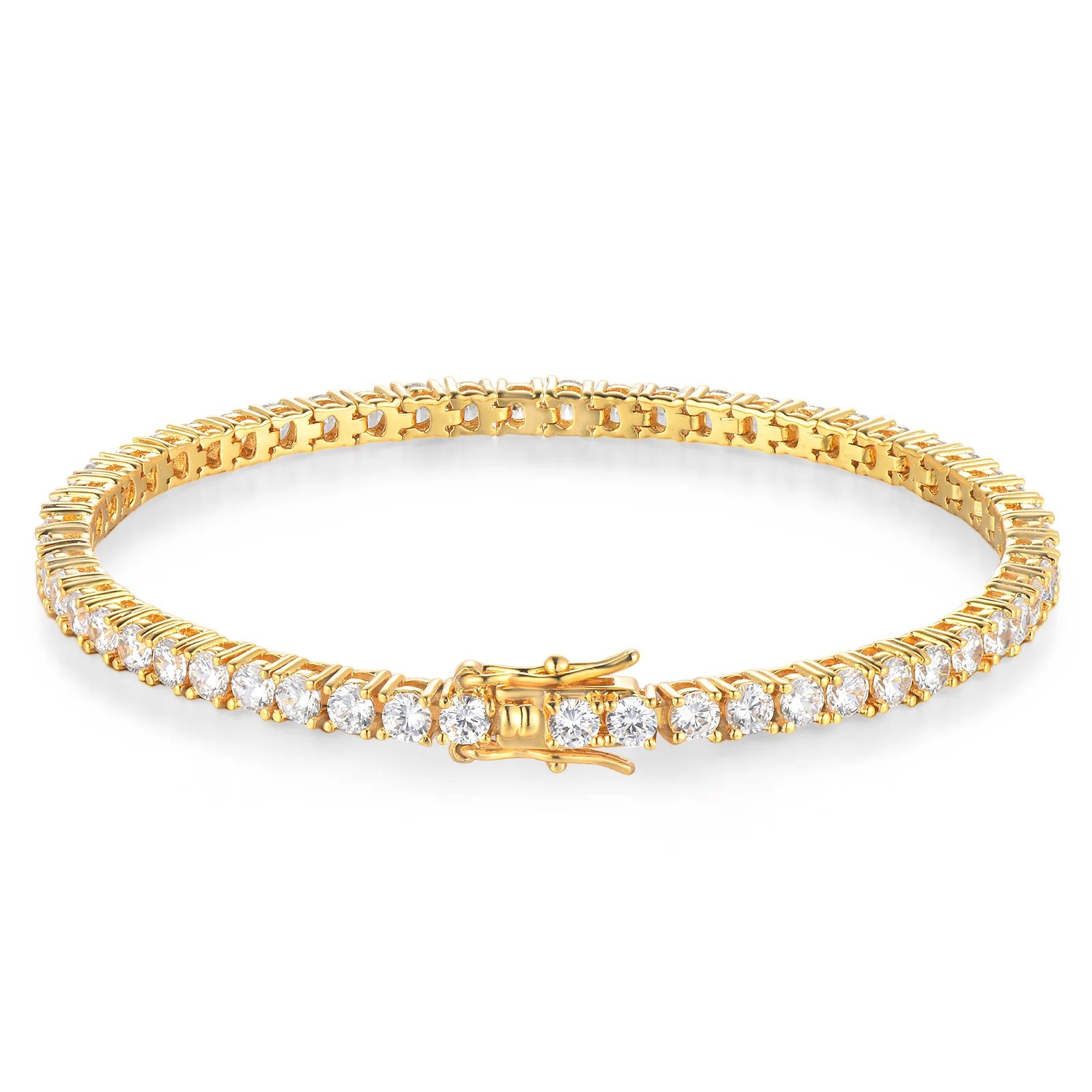 Real 100% Silver 925 2-3mm Tennis Braccialetto Unisex in due modelli Con Moissanite o in Zirconi