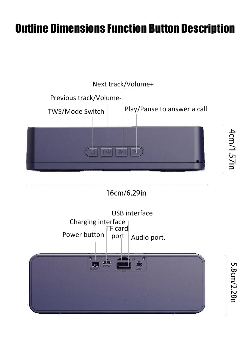 S18 Wireless Bluetooth Altoparlante Bluetooth Intelligente
