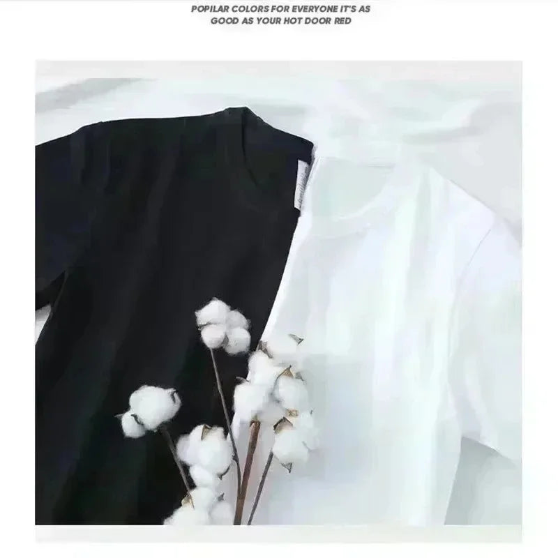 T-shirt A Maniche Corte 100% Puro Cotone, Sia Per Uomo Che Per Donna