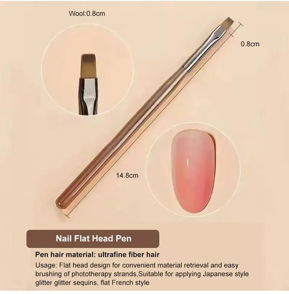 Pennello per Nail Gel Nail 9pz