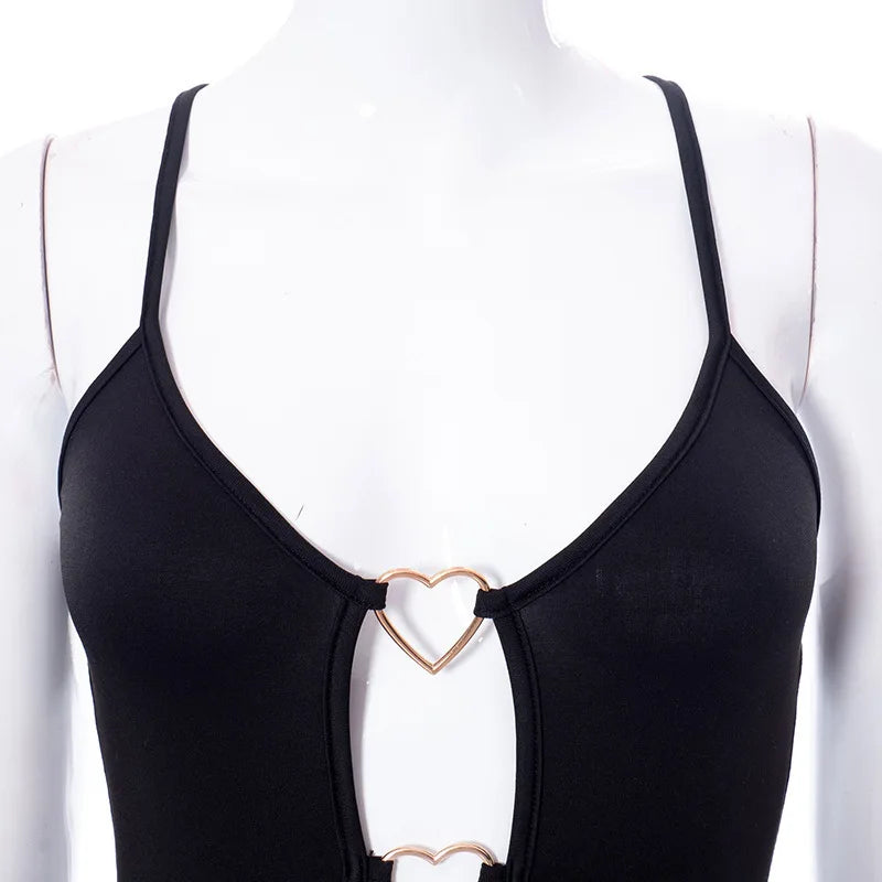 Abito Donna Moda Estate Tinta unita Collo appeso Halter Hollow