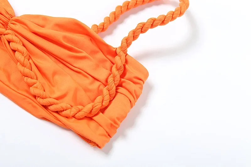 2 pezzi Abito donna estivo Pieghettato