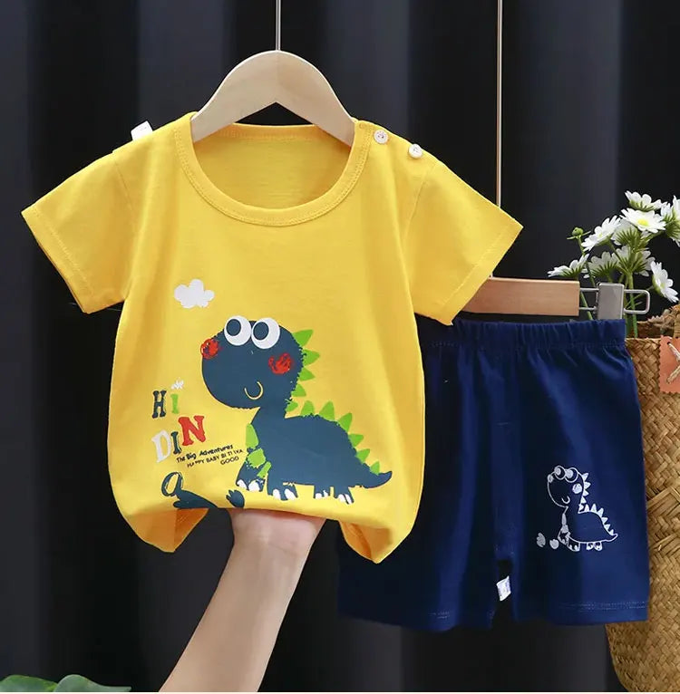 Set 2PCS 100% Morbido Cotone Morbido Tuta per bambini