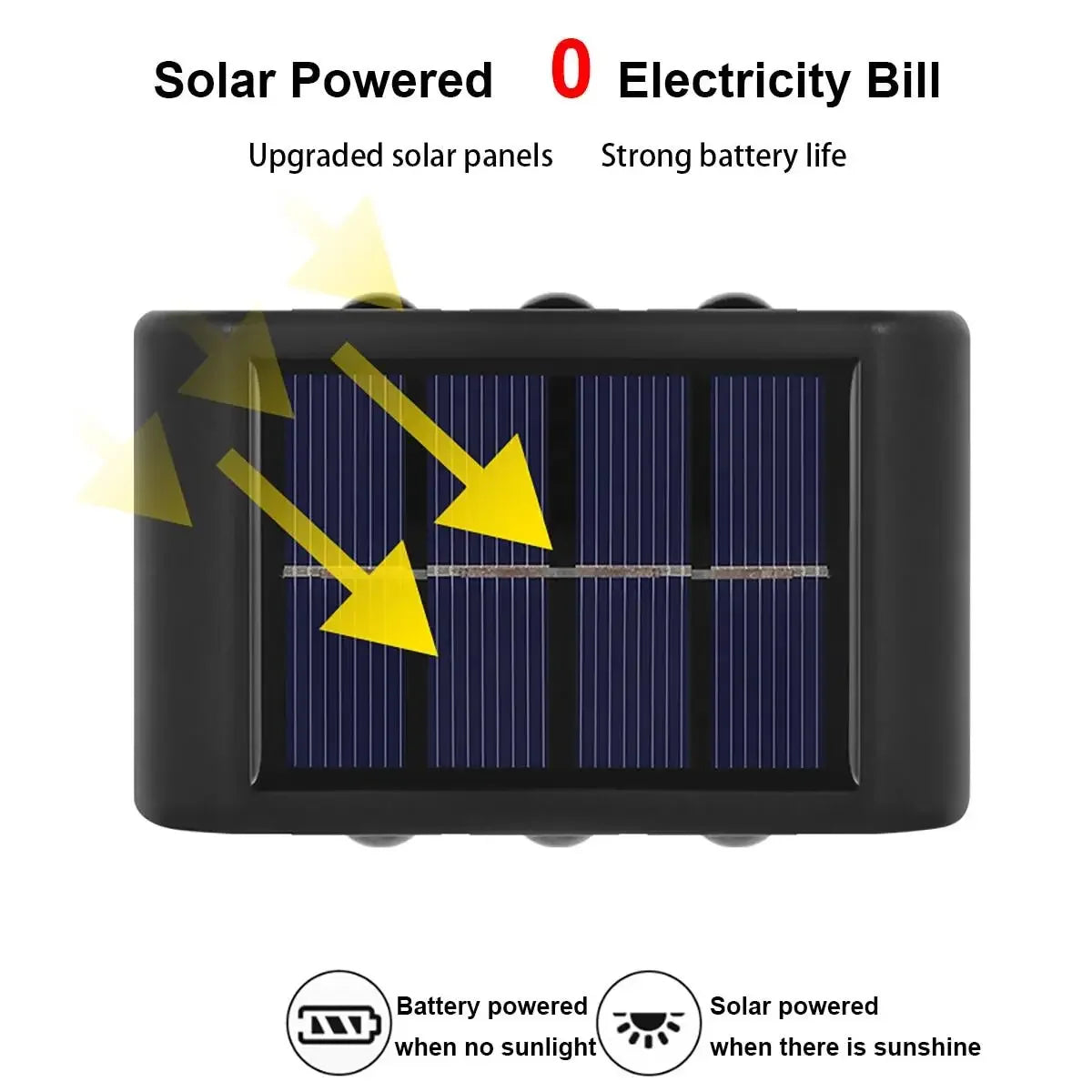 Lampada da parete a Luce solare Impermeabile 6 modelli diversi