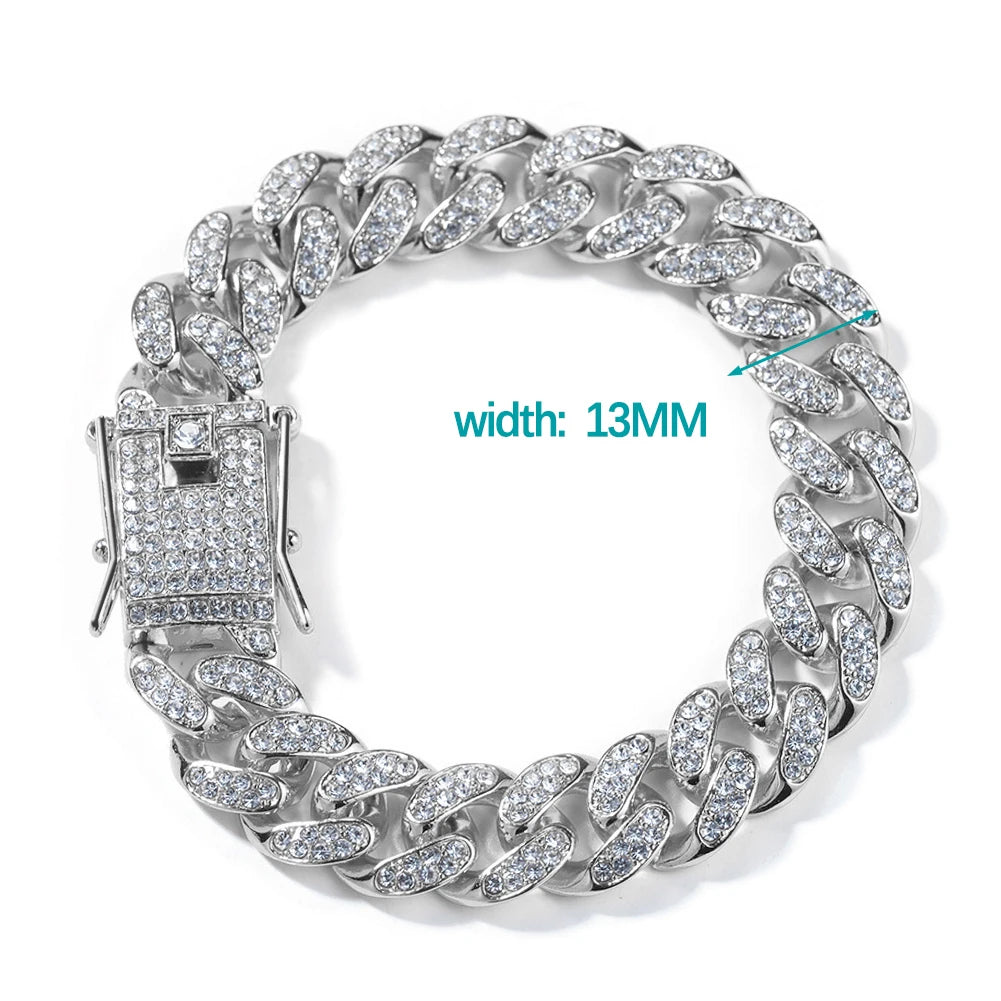 Bracciale a catena a maglie cubane