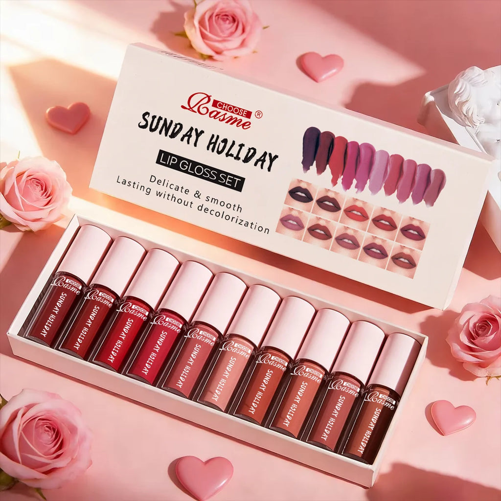 10 pezzi/set rossetto idratante a lunga durata