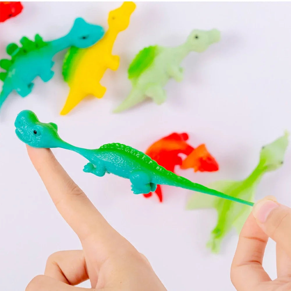5-20Pcs Colorful Finger Catapult Dinosauro Giochi Bambini