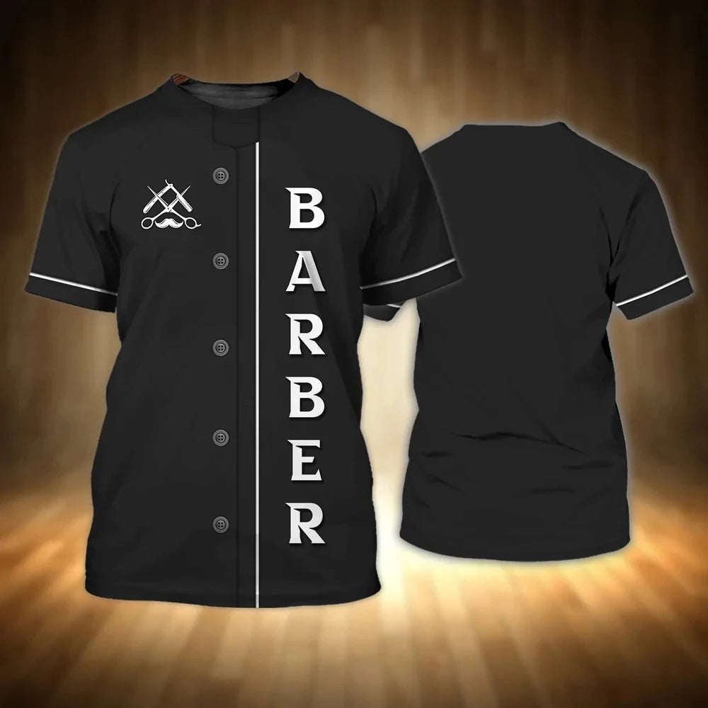 T-shirt Parrucchiere Streetwear Abbigliamento uniforme Barber Shop