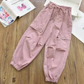 Vestiti primaverili alla moda per bambini Cargo Joggers Pantaloni elastici alla caviglia Pantaloni casual Leggero Traspirante