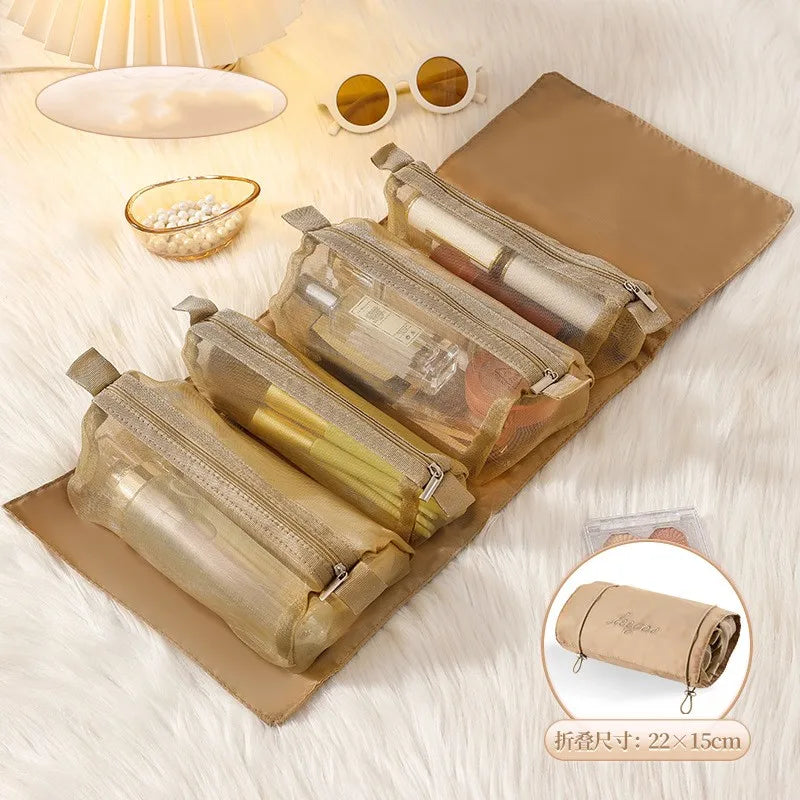 Borsa cosmetica pieghevole portatile 4 in 1