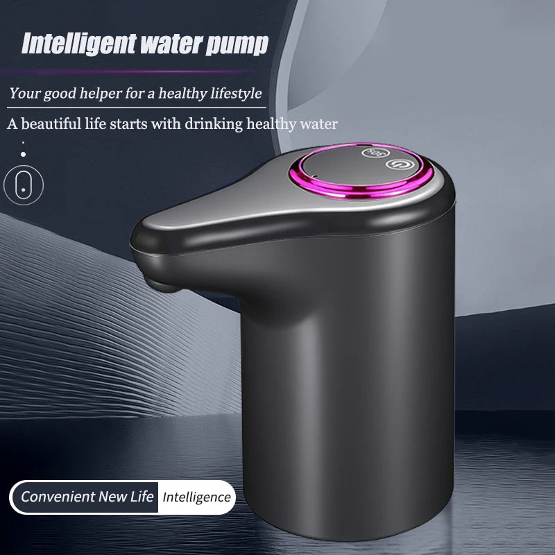 Distributore d’acqua elettrico, distributore automatico domestico intelligente per acqua in botte e purificata, ricarica USB