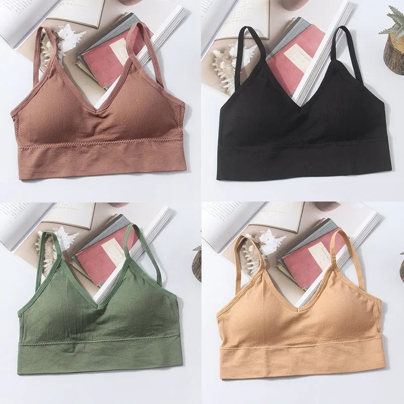 Set di 4 Pz Reggiseno senza cuciture, in cotone