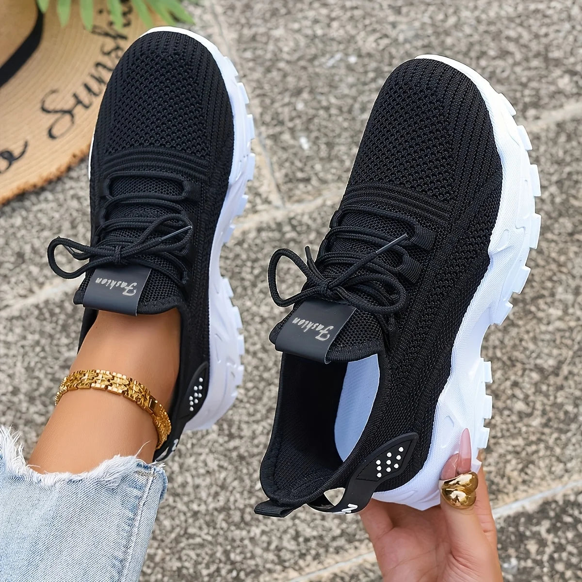 Sneakers in maglia traspirante Moda Comode Scarpe con suola morbida antiscivolo