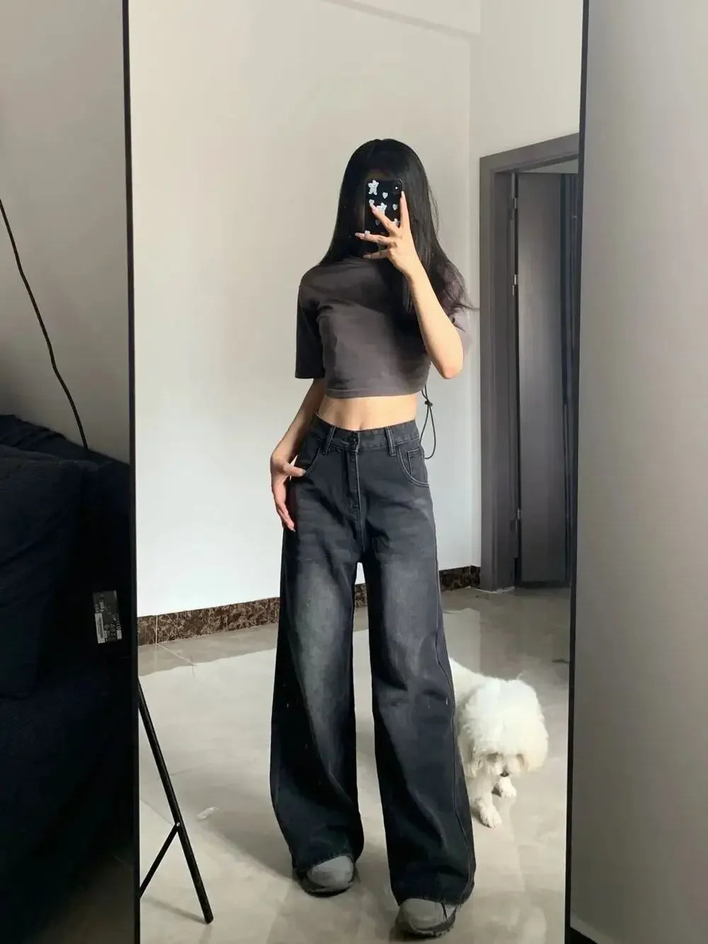 Jeans a vita alta per donna