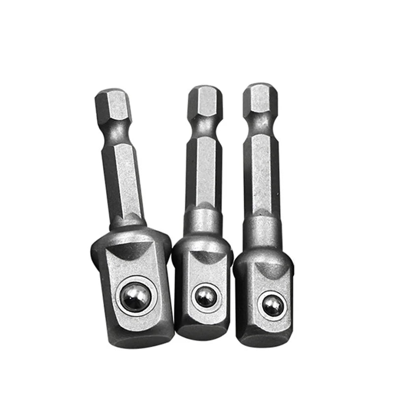Set di adattatori cromati Stelo esagonale 1/4” 3/8” 1/2” Punte di estensione Set di barre Utensili elettrici TF003