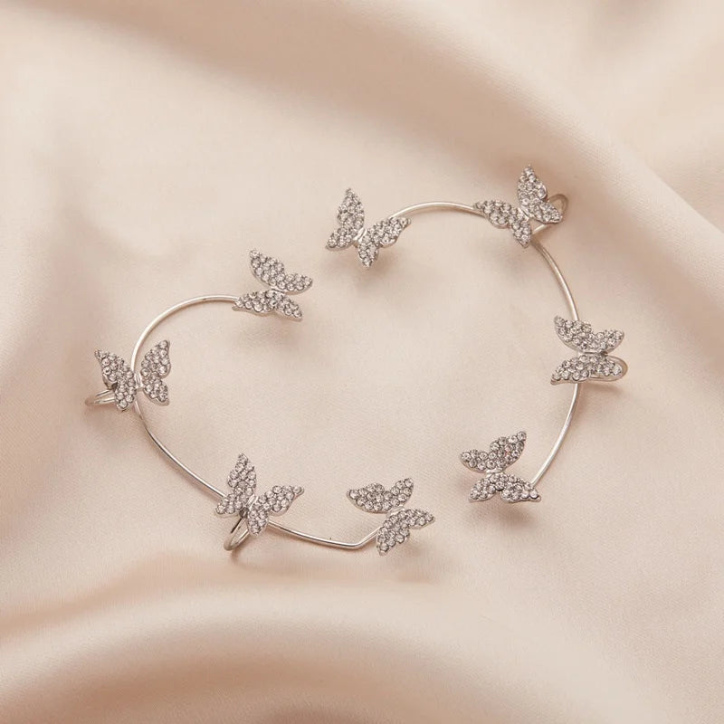 Clip per orecchie a farfalla in stile coreano senza piercing
