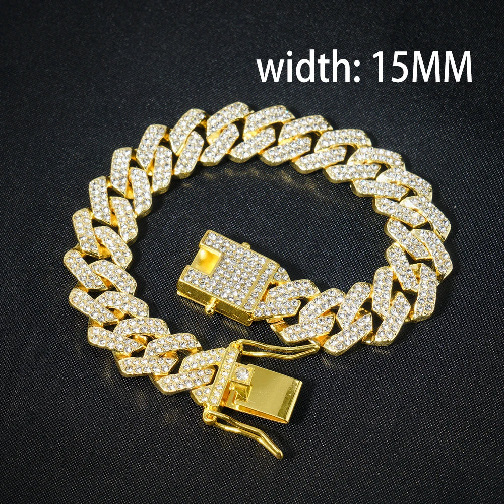 Bracciale a catena a maglie cubane
