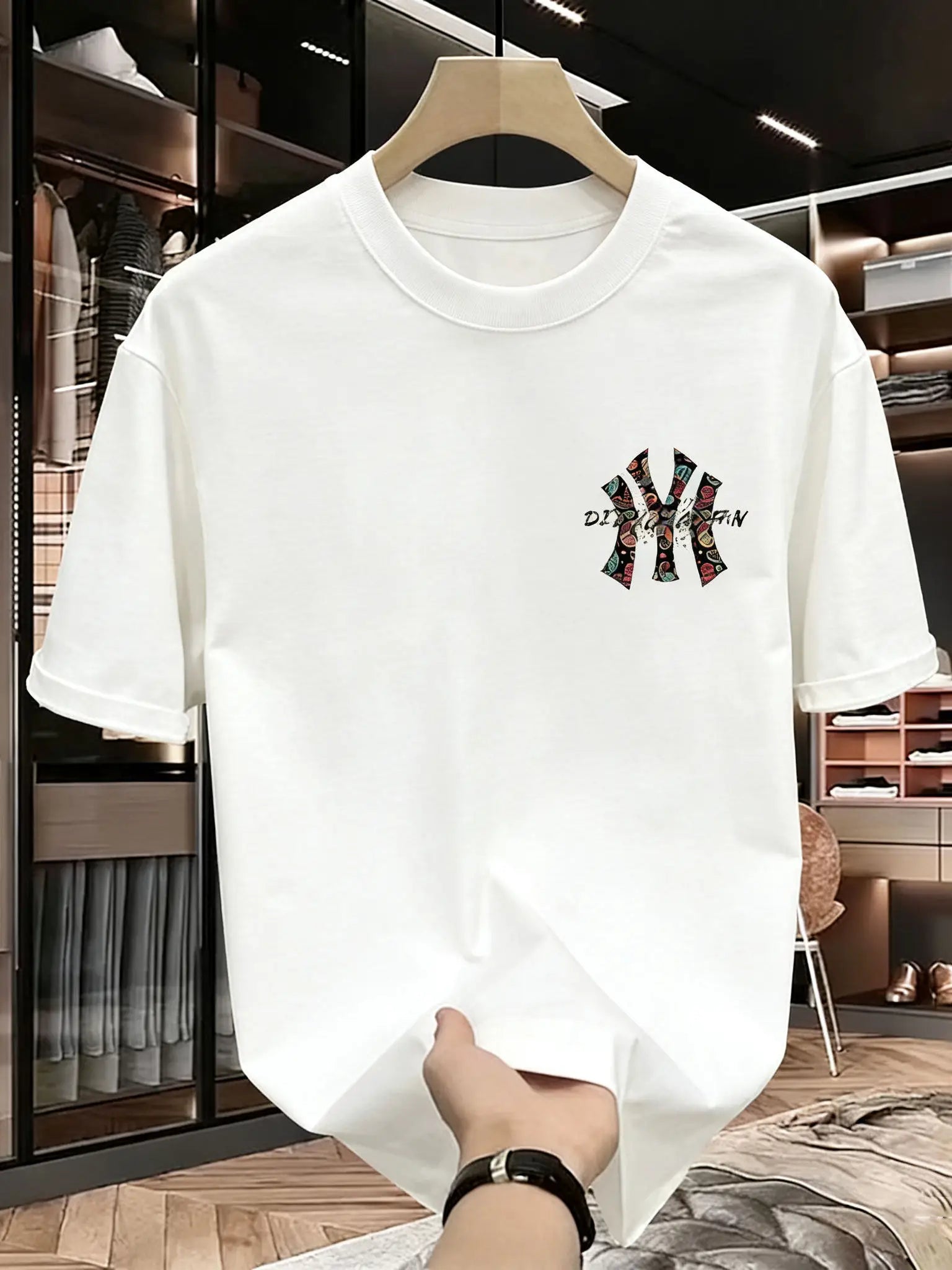 T-shirt da uomo di alta qualità, casual, versatile e alla moda